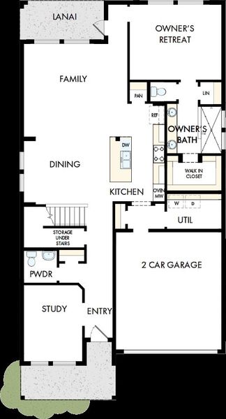 2D floor plan layout of this home in Eastlyn, Bradenton, FL (Image 5).