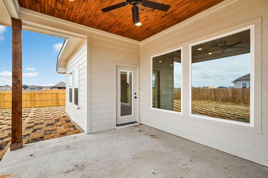 Exterior details and patio area of a home in , Snook (Image 4).