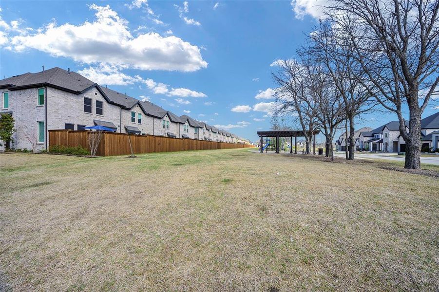 Exterior details and patio area of a home in Celina Hills, Celina (Image 4).