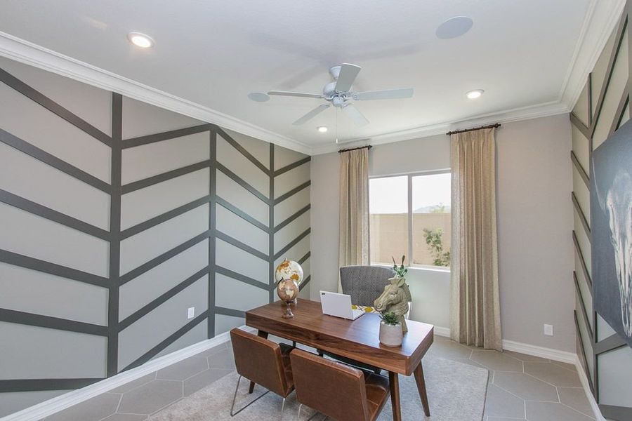 Furnished interior view inside a new home in Harmony at Montecito in Estrella, Goodyear (Image 25).