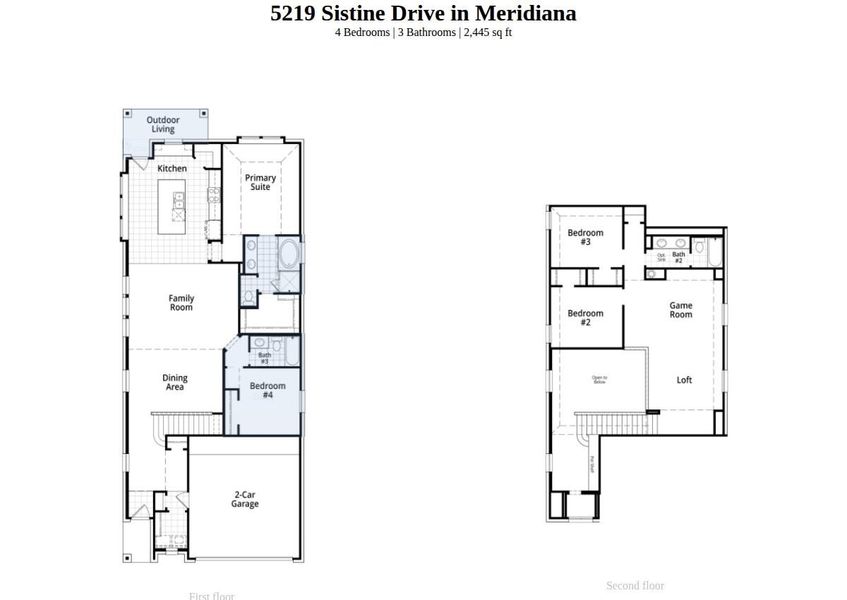 2D floor plan layout of this home in Meridiana, Manvel, TX (Image 2). 2D floor plan layout of this home in Meridiana, Manvel, TX (Image 2).