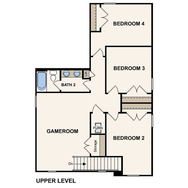 2D floor plan layout for the San Marco II by Century Communities in The Preserve at Concourse Crossing, Fernandina Beach, FL (Image 4).