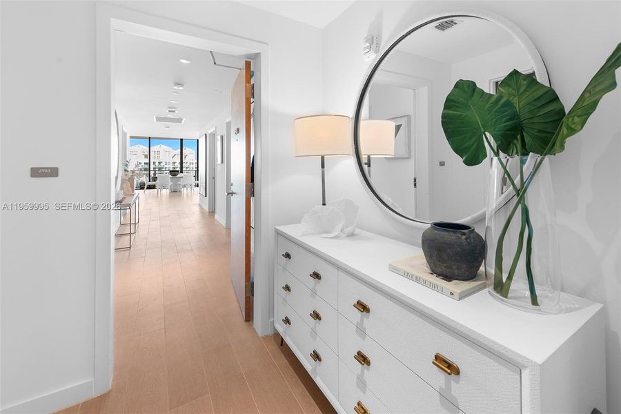 Furnished interior view inside a new home in , Miami Beach (Image 13).