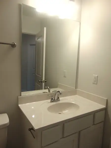 The second bath has a shower, tub combo and comes with a sleek modern sink The second bath has a shower, tub combo and comes with a sleek modern sink