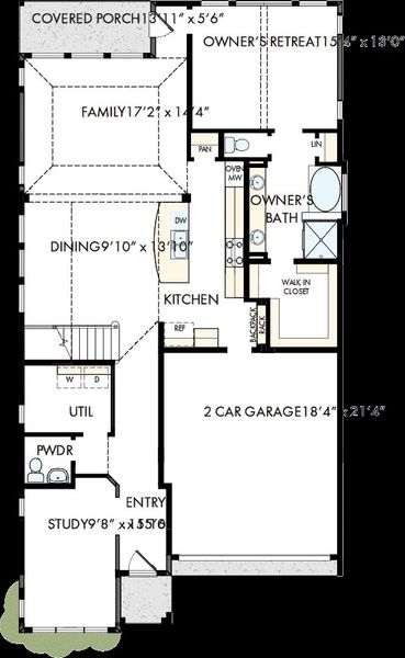 2D floor plan layout of this home in Landmark, Denton, TX (Image 2). 2D floor plan layout of this home in Landmark, Denton, TX (Image 2).