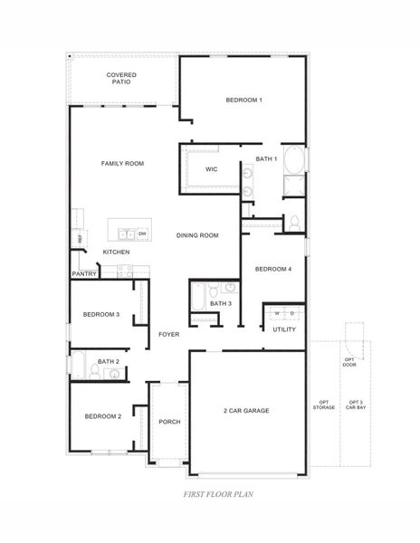 2D floor plan layout of this home in Hills of Westlake, Conroe, TX (Image 5).