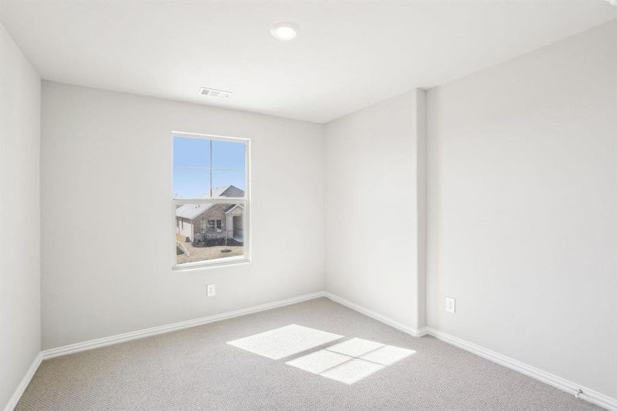 Empty room with carpet and recessed lighting Empty room with carpet and recessed lighting