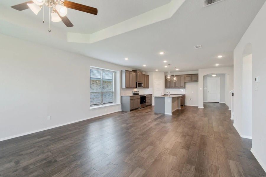 Family Room | Concept 2870 at Chisholm Hills in Cleburne, TX by Landsea Homes