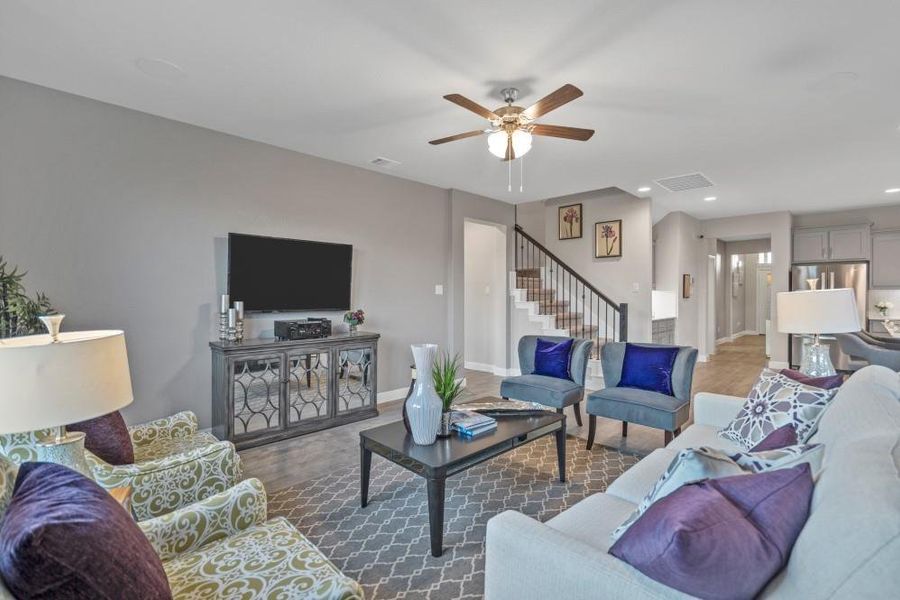 Furnished interior view inside a new home in Bluestem, Rhome (Image 11).