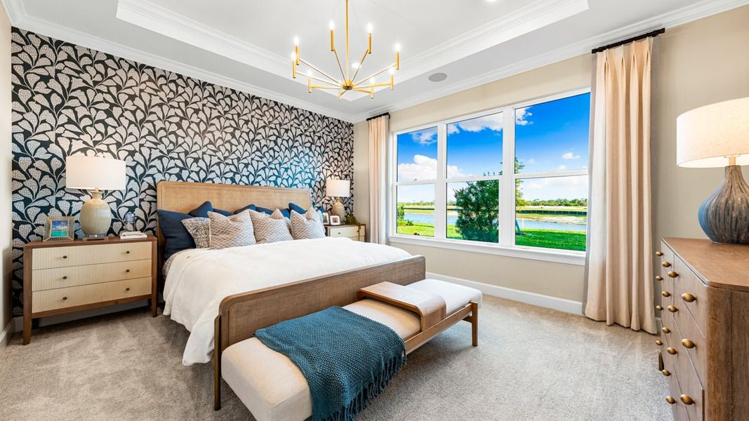 Furnished interior view inside a new home in Esplanade at Starling, Punta Gorda (Image 6). Furnished interior view inside a new home in Esplanade at Starling, Punta Gorda (Image 6).