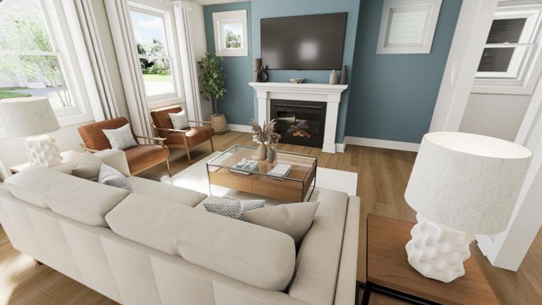 Furnished interior view inside a new home in Wendell Falls, Wendell (Image 3).