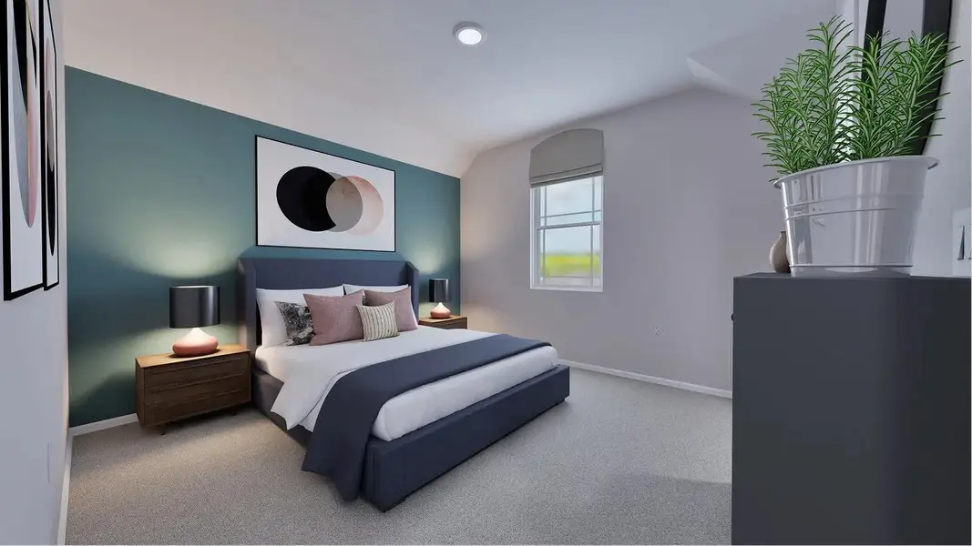 Furnished interior view inside a new home in Samara: Wentworth, League City (Image 14).
