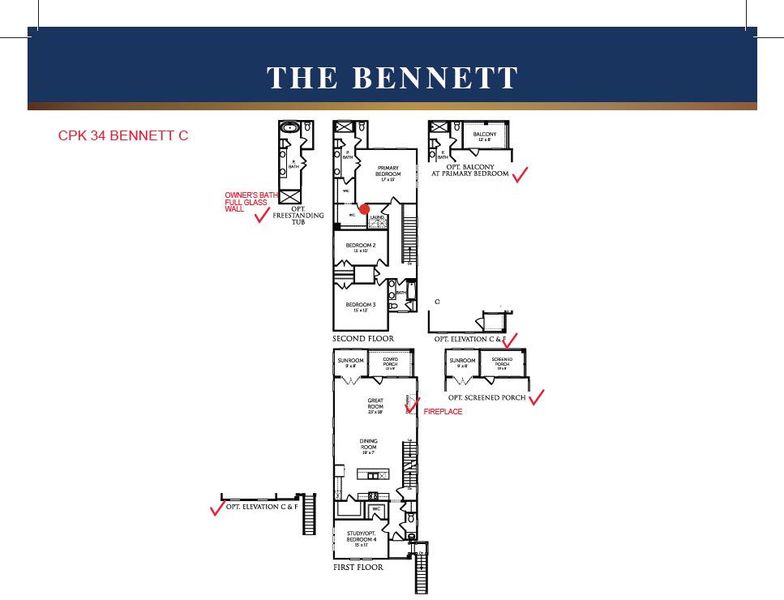 2D floor plan layout of this home in Central Park, James Island, SC (Image 3).