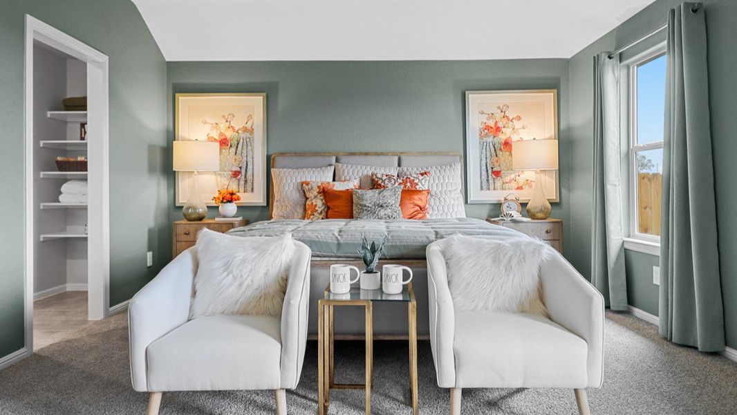 Furnished interior view inside a new home in Lonestar at Liberty Trails, Fort Worth (Image 27). Furnished interior view inside a new home in Lonestar at Liberty Trails, Fort Worth (Image 27).