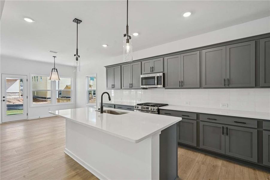 Furnished interior view inside a new home in Eastlyn Crossing, Flowery Branch (Image 5).