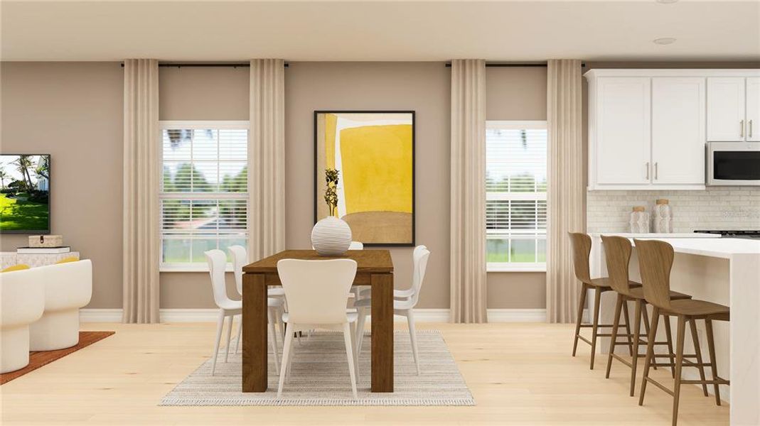 Furnished interior view inside a new home in The Townes at West River, Tampa (Image 2).