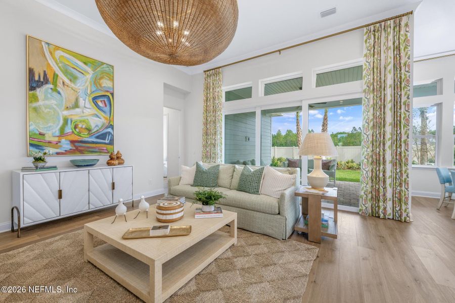 Furnished interior view inside a new home in Reflections at Nocatee, Ponte Vedra (Image 5). Furnished interior view inside a new home in Reflections at Nocatee, Ponte Vedra (Image 5).