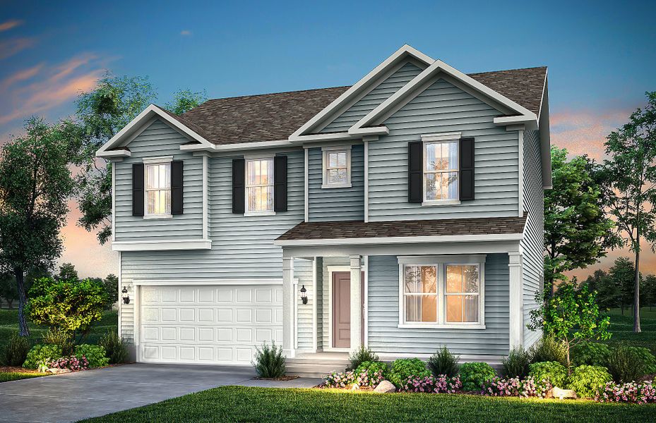 Representative exterior photo of a completed home built from the Hampton by Pulte Homes in Hamlet at Carothers Crossing, La Vergne, TN (Image 24).