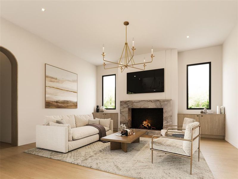 Furnished interior view inside a new home in , Dallas (Image 9).