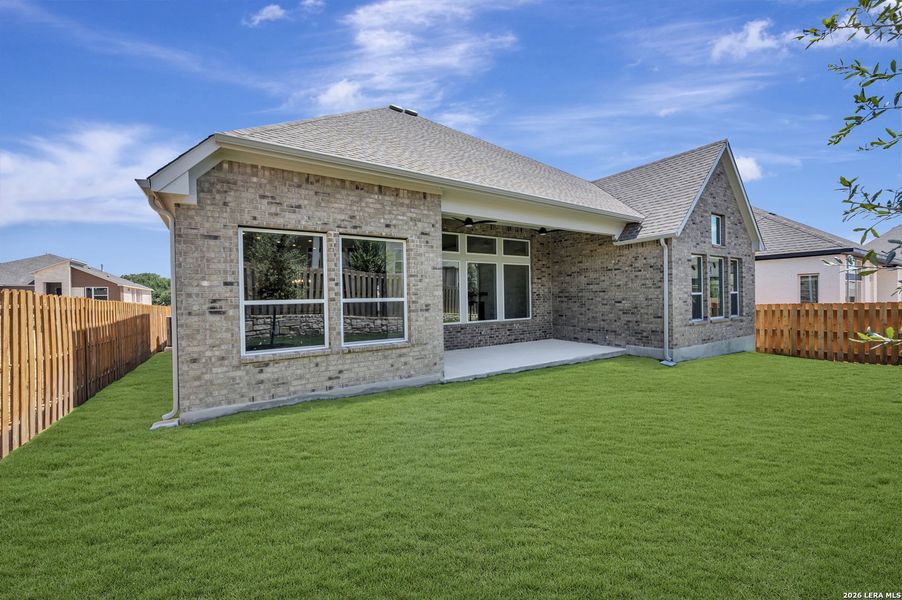 Exterior details and patio area of a home in Windsong - Legacy Series, Boerne (Image 4). Exterior details and patio area of a home in Windsong - Legacy Series, Boerne (Image 4).