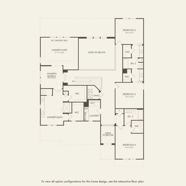 2D floor plan layout for the Roseland by Pulte Homes in Vida's Way, Wesley Chapel, FL (Image 3).
