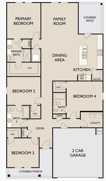 2D floor plan layout for the Aster by Starlight Homes in Kendall Grove, McDonough, GA (Image 3). 2D floor plan layout for the Aster by Starlight Homes in Kendall Grove, McDonough, GA (Image 3).