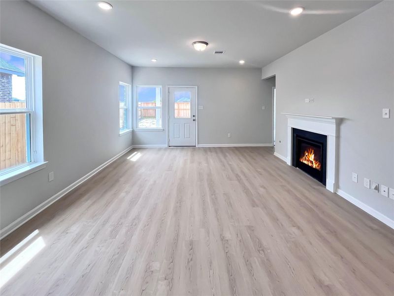 The Kettering II- Family Room with Gas Fireplace