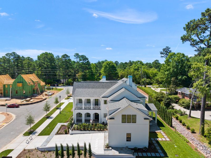 Representative exterior photo of a completed home built from the Olivia by Homes by Dickerson in The Founding at Blue Ridge, Raleigh, NC (Image 9). Representative exterior photo of a completed home built from the Olivia by Homes by Dickerson in The Founding at Blue Ridge, Raleigh, NC (Image 9).