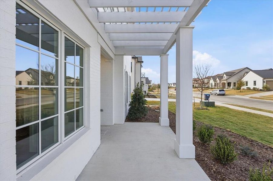 Exterior details and patio area of a home in Montrachet, Fort Worth (Image 29).