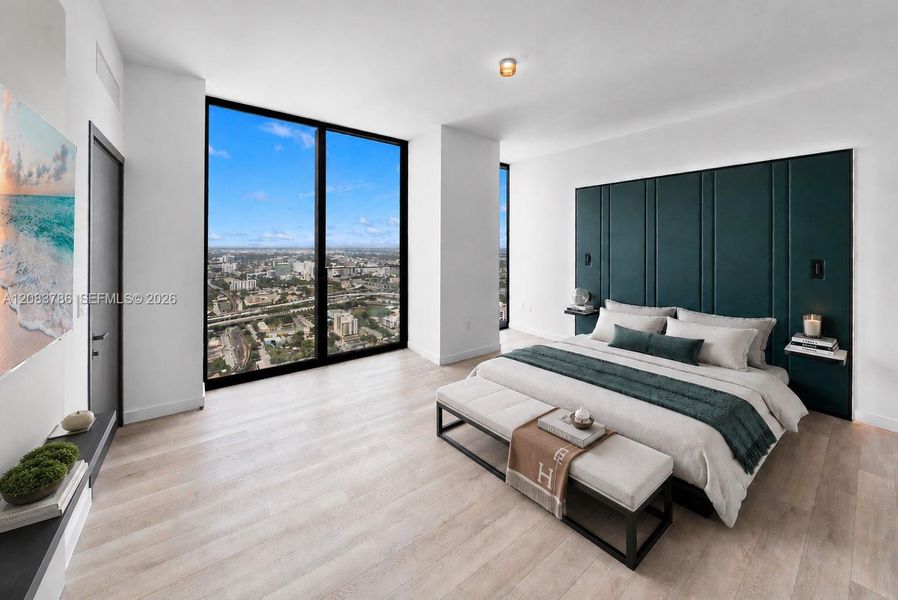 Furnished interior view inside a new home in , Miami Beach (Image 10). Furnished interior view inside a new home in , Miami Beach (Image 10).