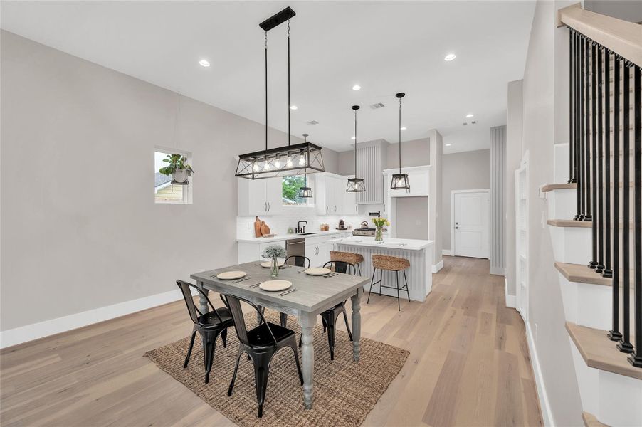 Engineered flooring throughout