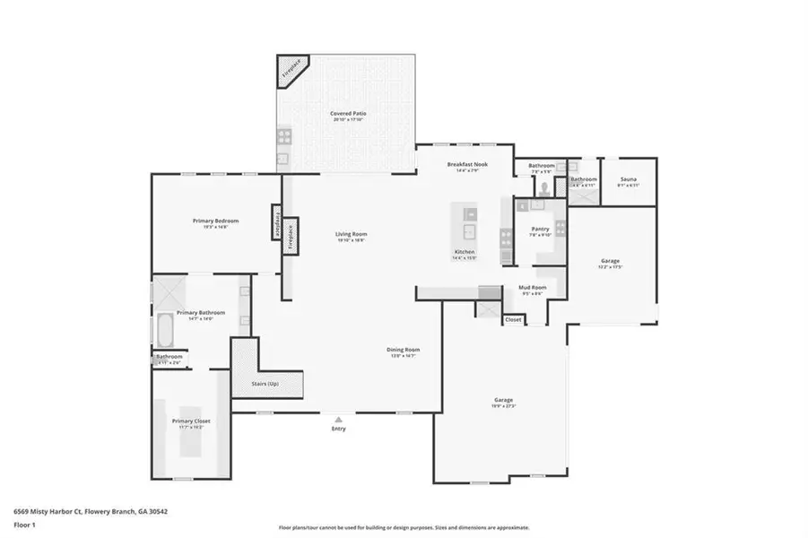 2D floor plan layout of this home in , Flowery Branch, GA (Image 4).