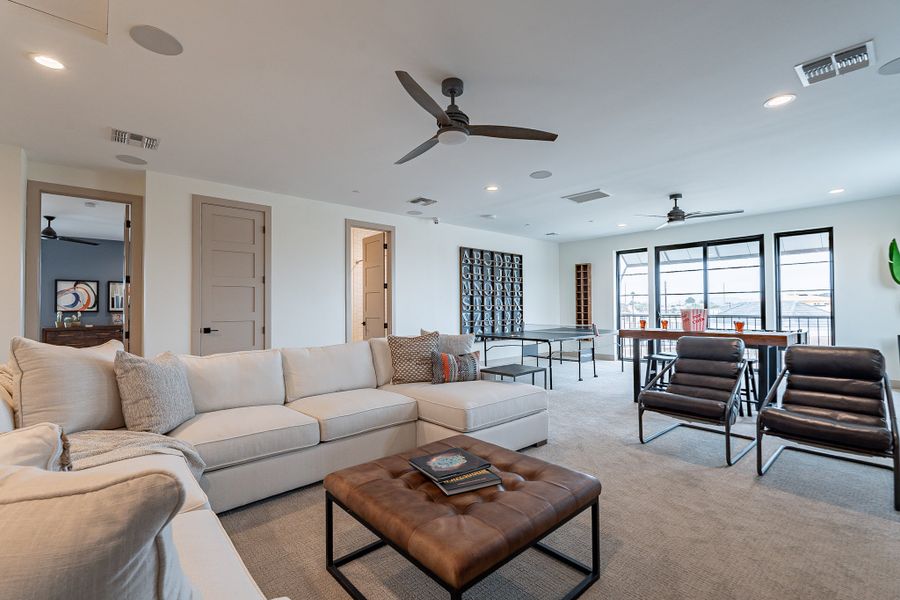 Representative furnished interior of a home built from the Residence Five by Capital West Homes in Atrium at Somerset, Gilbert (Image 9).