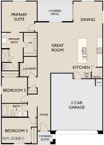 Lot 354 Floorplan Layout Garage Right