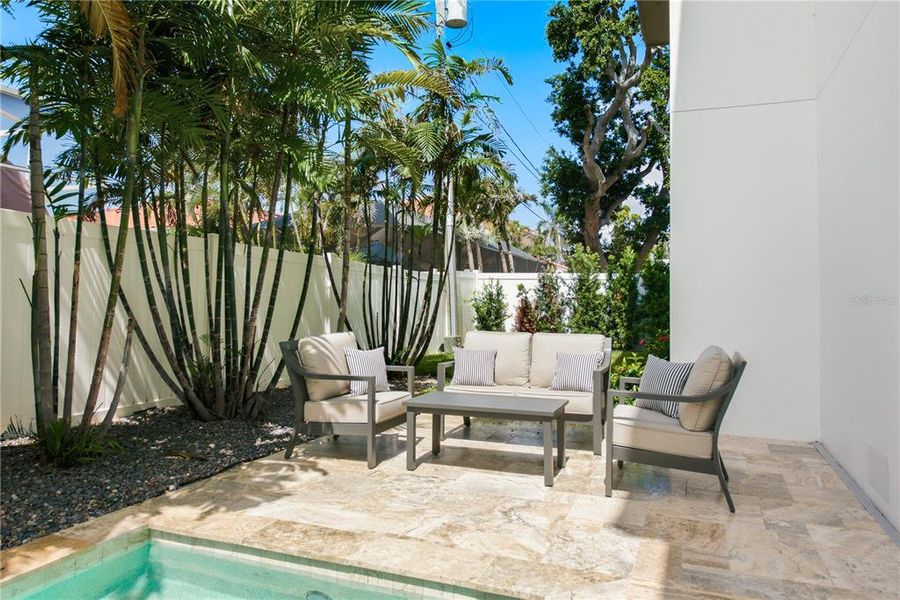 Exterior details and patio area of a home in , Belleair Beach (Image 31).