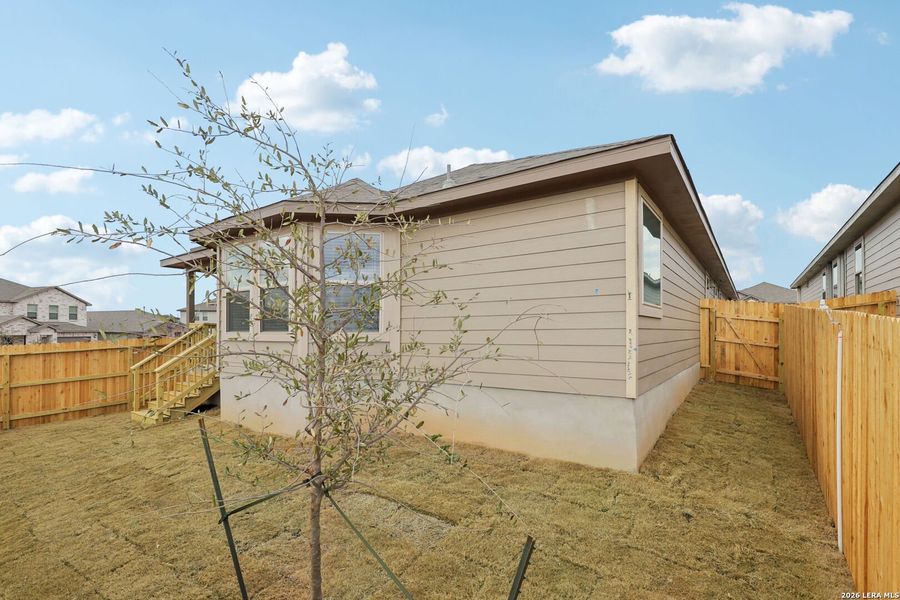 Exterior details and patio area of a home in Lark Canyon, New Braunfels (Image 4). Exterior details and patio area of a home in Lark Canyon, New Braunfels (Image 4).