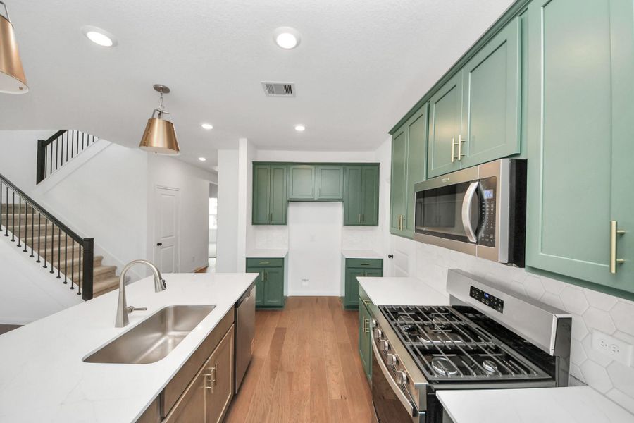 Furnished interior view inside a new home in 45' Traditional Homes at Elyson, Katy (Image 9).