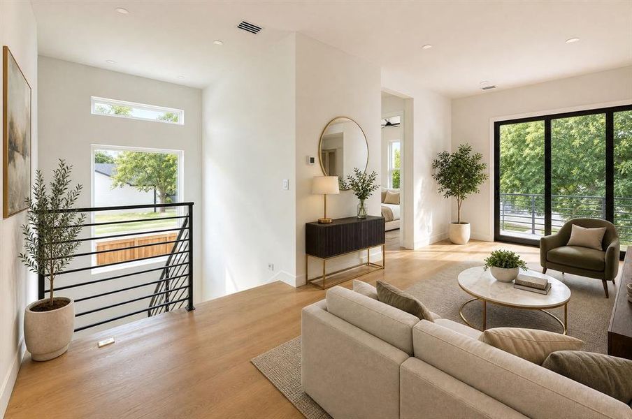 Furnished interior view inside a new home in , Dallas (Image 16).
