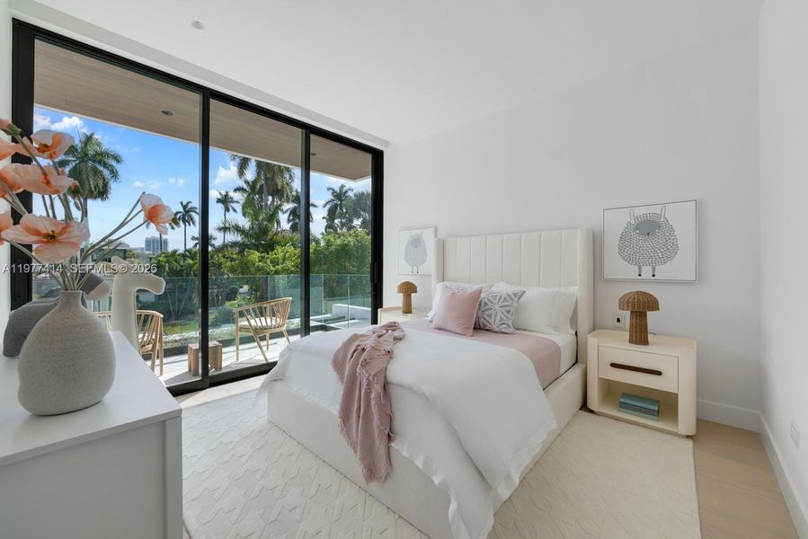 Furnished interior view inside a new home in , Miami Beach (Image 10).