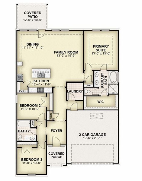 2D floor plan layout for the Glory by Rockwell Homes in South Meadow, Melissa, TX (Image 5). 2D floor plan layout for the Glory by Rockwell Homes in South Meadow, Melissa, TX (Image 5).