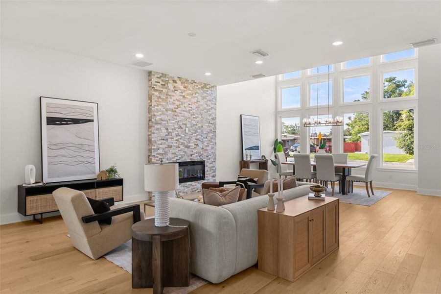 Furnished interior view inside a new home in , Orlando (Image 9).