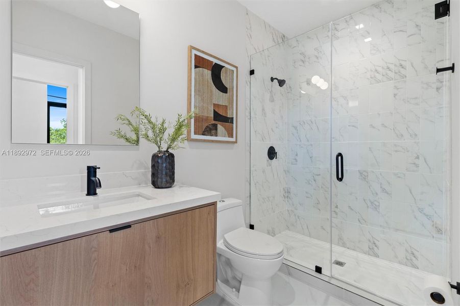 Furnished interior view inside a new home in , Miami (Image 41).