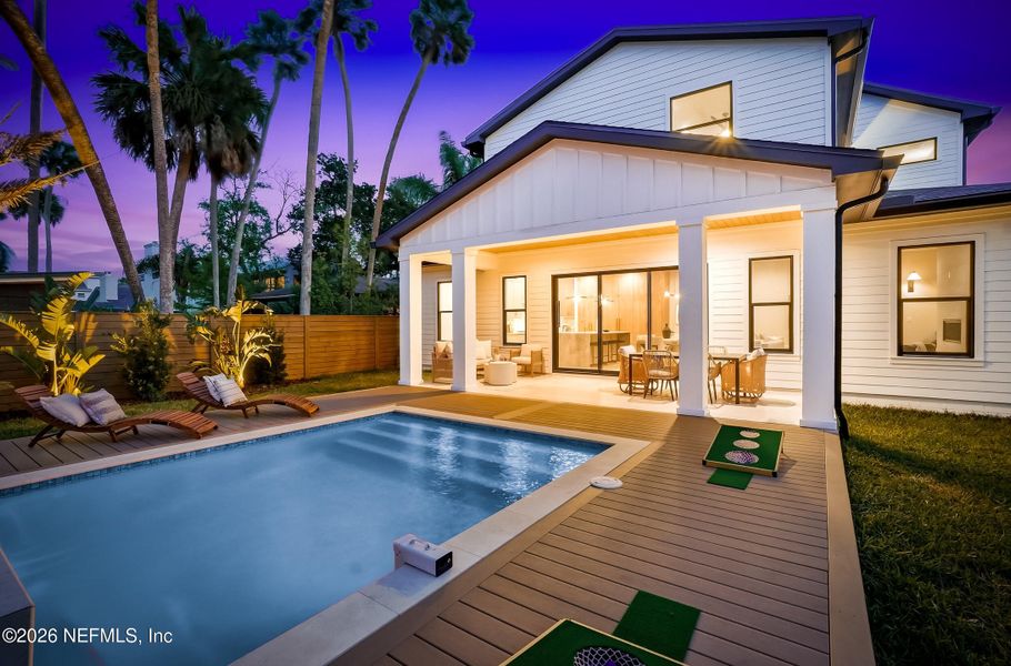 Exterior details and patio area of a home in , Atlantic Beach (Image 4).