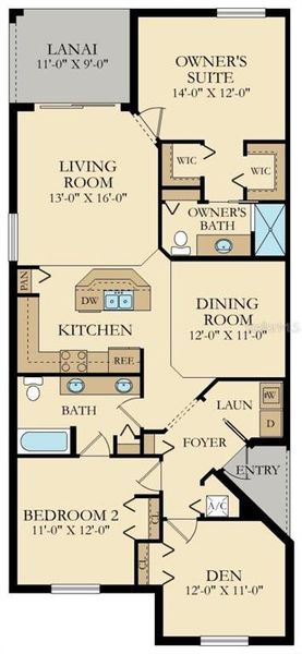 2D floor plan layout of this home in , Venice, FL (Image 5). 2D floor plan layout of this home in , Venice, FL (Image 5).