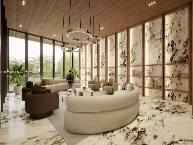 Furnished interior view inside a new home in , Miami Beach (Image 8).