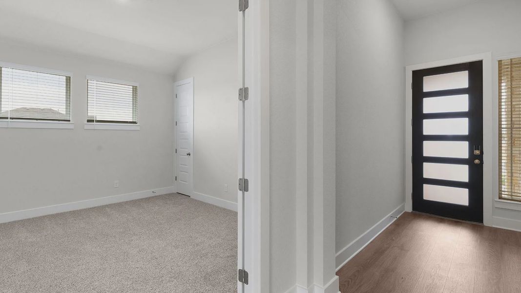 Representative unfurnished interior of a home built from the Lucas by Chesmar Homes in Santa Rita Ranch, Liberty Hill (Image 8). Representative unfurnished interior of a home built from the Lucas by Chesmar Homes in Santa Rita Ranch, Liberty Hill (Image 8).