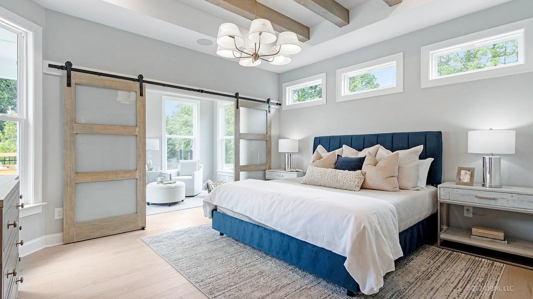Furnished interior view inside a new home in The Courtyards at Bailey Farm, Dacula (Image 19).