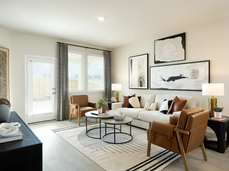 Furnished interior view inside a new home in Granger Pointe - Traditional Series, Conroe (Image 5).