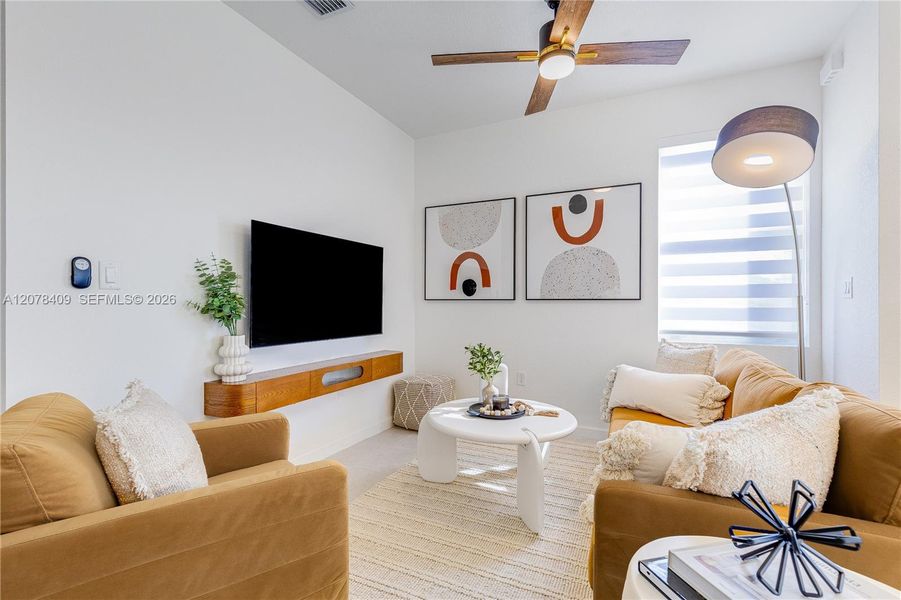Furnished interior view inside a new home in Del Mar, Miami (Image 26). Furnished interior view inside a new home in Del Mar, Miami (Image 26).