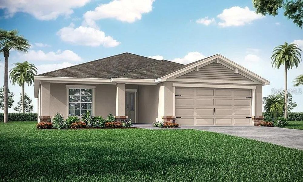 Front exterior of a new home in Jackson Crossing, Palmetto, FL, highlighting curb appeal (Image 1). Front exterior of a new home in Jackson Crossing, Palmetto, FL, highlighting curb appeal (Image 1).
